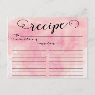 Carte de recette de Fête des mariées de script d'a