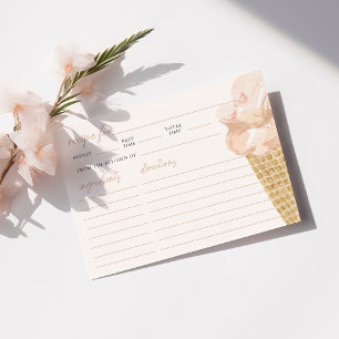 Carte de recette de Fête des mariées d'été à la cr