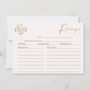 Carte de recette de Fête des mariées en verre Fleu