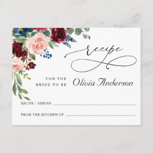 Carte de recette de Fête des mariées Eucalyptus de