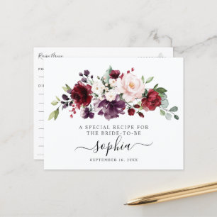 Carte de recette de Fête des mariées florale Burgu
