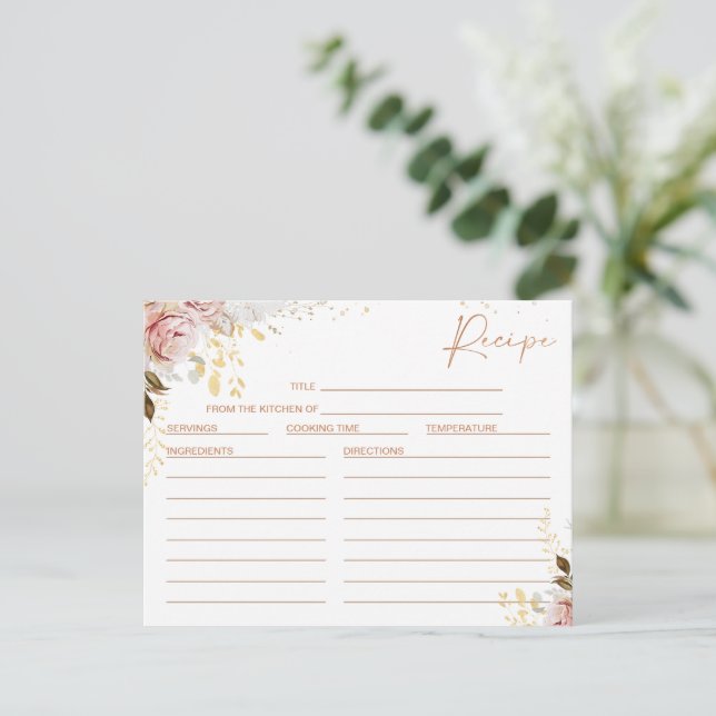 Carte de recette de Fête des mariées florale chic (Debout devant)