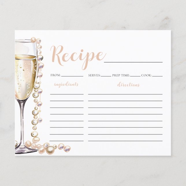 Carte de recette de Fête des mariées Gold Pearls e (Devant)