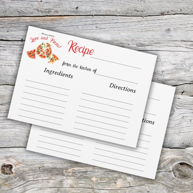 Carte de recette de Fête des mariées italienne Lov (Créateur téléchargé)