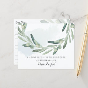 Carte de recette de Fête des mariées Olive Sprig É