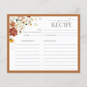 Carte de recette de Fête des mariées orange rouill
