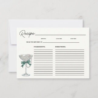 Carte de recette de Fête des mariées Pearl and Bow