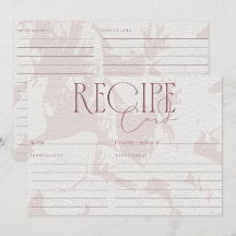 Carte de recette de Fête des mariées rose pâle