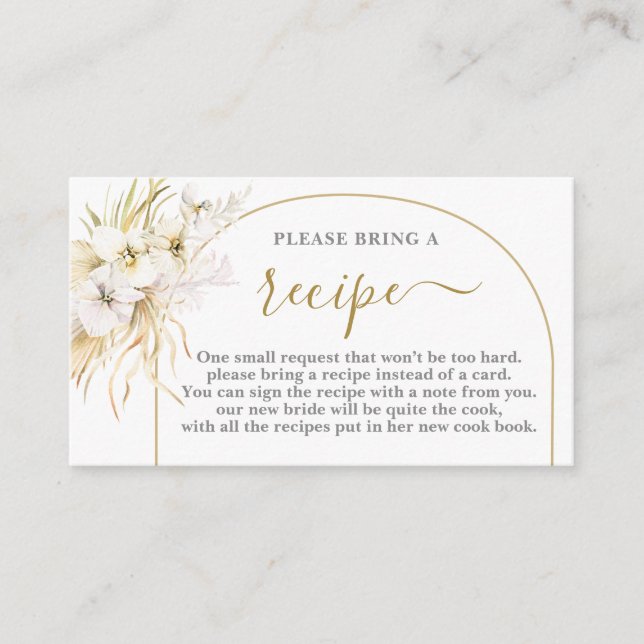 Carte de recette de Fête des mariées tropicale boh (Devant)