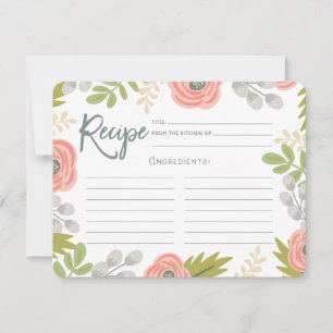 Carte de recette de fleurs lunaires