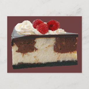 Carte de recette de gâteau au fromage de framboise