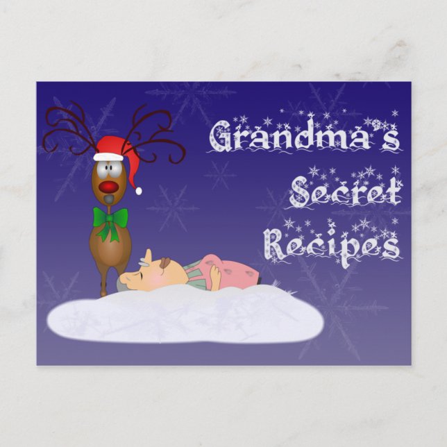 Carte de recette de grand-mère de Noël (Devant)