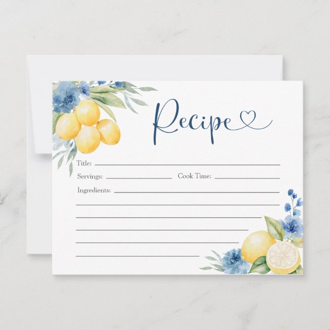 Carte de recette de la nuptiale au citron bleu flo (Devant)