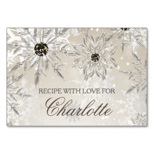 carte de recette de la nuptiale de flocon d'or arg