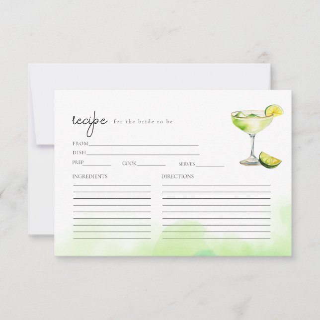 Carte de recette de l'aquarelle de téléchargement  (Devant)