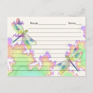Carte de recette de libellule