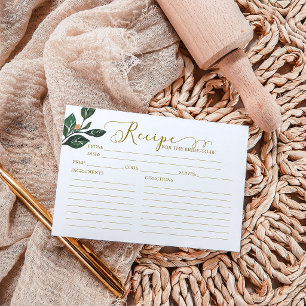 Carte de recette de mariage automnal Peach Floral