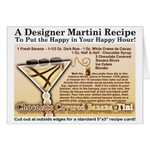 Carte de recette de Martini à la banane enrobée de