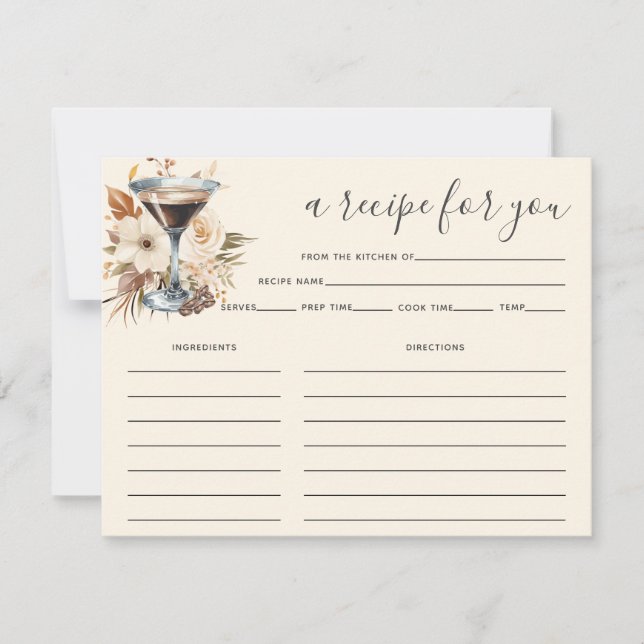 Carte de recette de Martini Espresso pour enterrem (Devant)