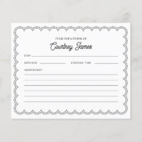 Carte de recette de nom de bordure à poinçon