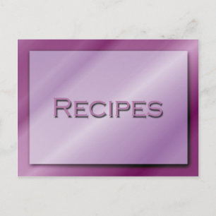 Carte de recette de nuances de pourpre