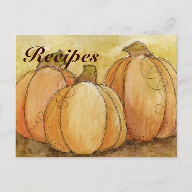 Carte de recette de récolte citrouille (Devant)