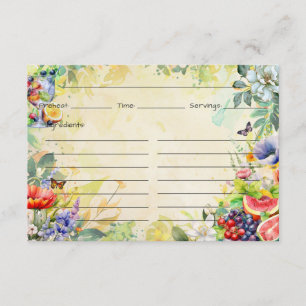 Carte de recette de salade de fruits