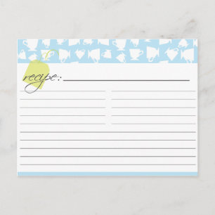 Carte de recette de thé nuptiale