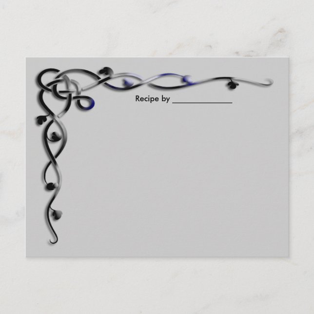 Carte de recette de vigne à feuilles noires et arg (Devant)