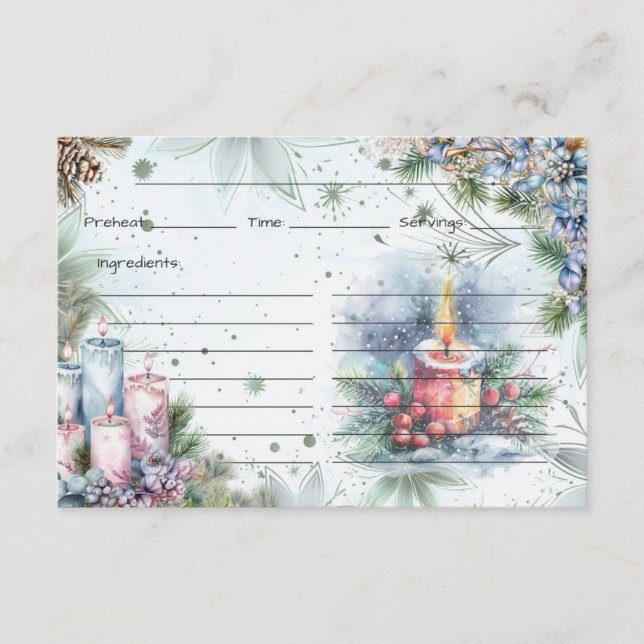 Carte de recette d'épices d'hiver (Devant)