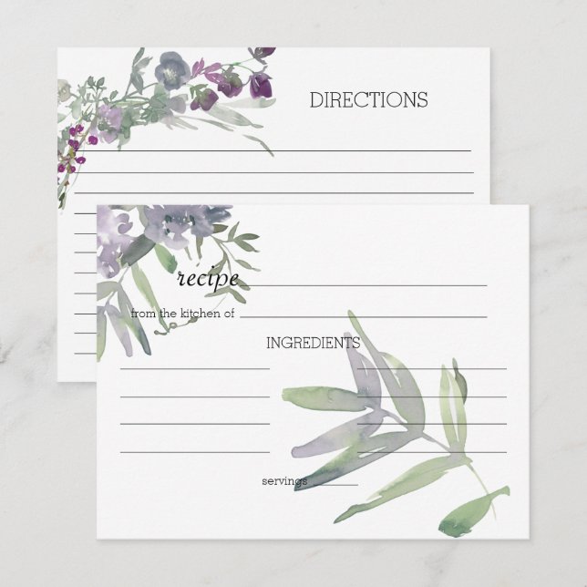 Carte de recette du Mariage du Fleur sauvage de l' (Devant / Derrière)