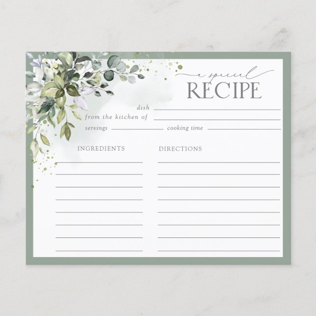 Carte de recette Dusty Blue Eucalyptus Botanical S (Devant)