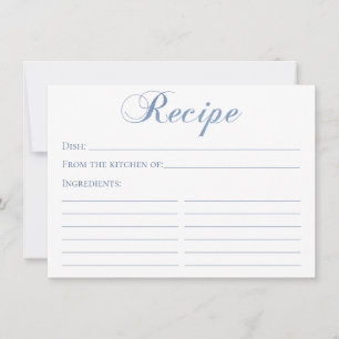 Carte de recette Dusty Blue Script