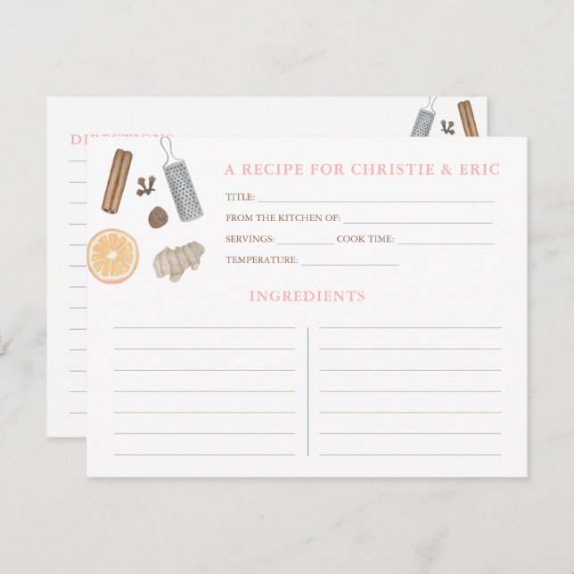 Carte de recette Échange de cookies de vacances (Devant / Derrière)