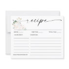 Carte de recette élégante de Fête des mariées de M