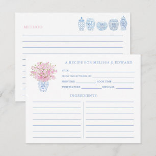 Carte de recette Feminine Rose Bleu Ginger Jars Do