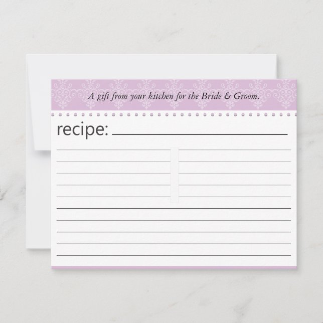 Carte de recette Fête des mariées (Devant)