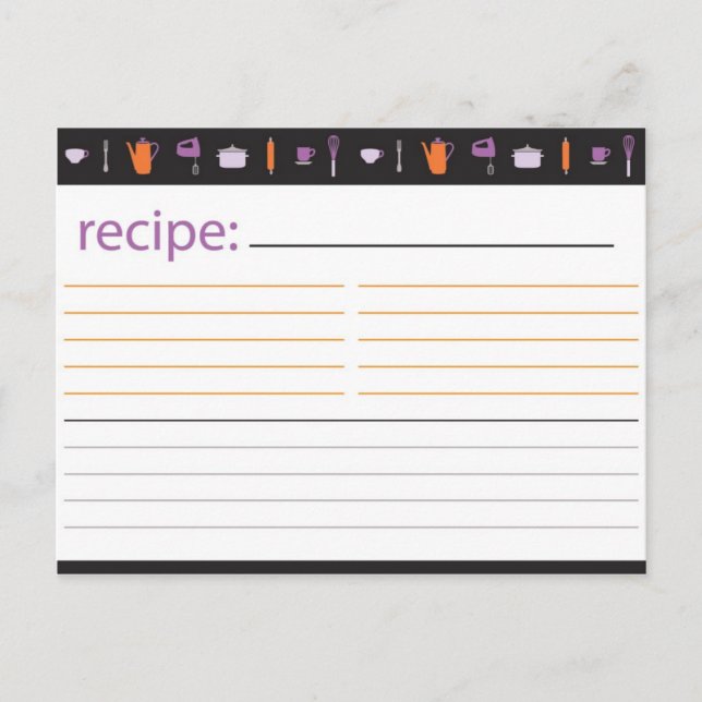 Carte de recette Fête des mariées (Devant)