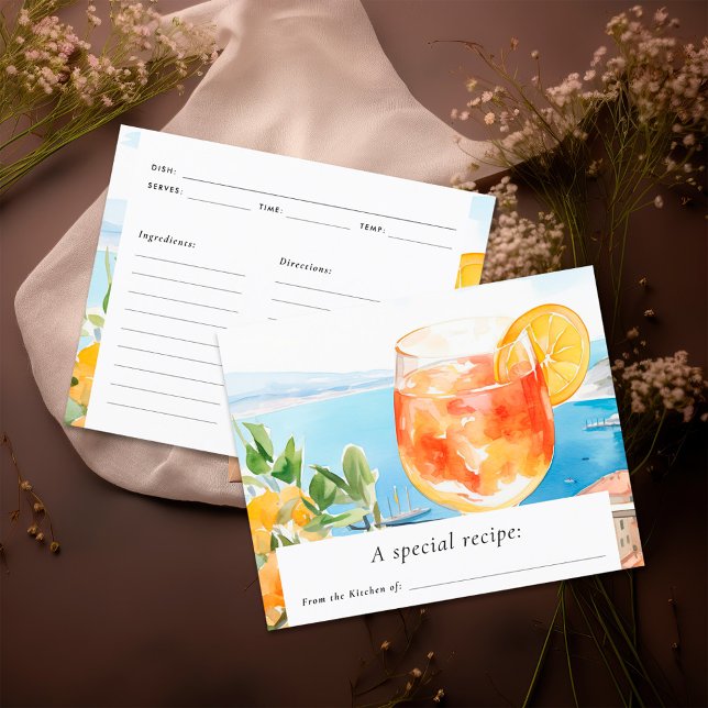 Carte de recette Fête des mariées Aperol Spritz Am (Créateur téléchargé)