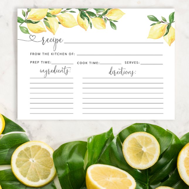 Carte de recette Fête des mariées citron (Créateur téléchargé)