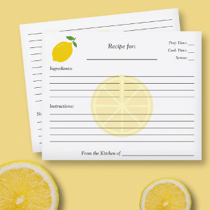 Carte de recette Fête des mariées citron