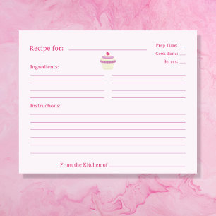 Carte de recette Fête des mariées Cupcake