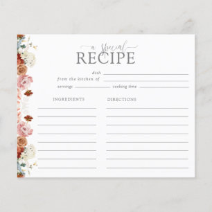 Carte de recette Fête des mariées de fleurs d'aqua