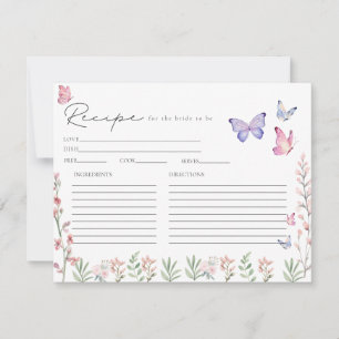 Carte de recette Fête des mariées de papillons mod