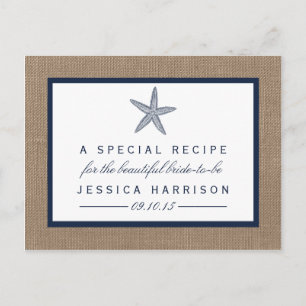 Carte de recette Fête des mariées de plage de Star