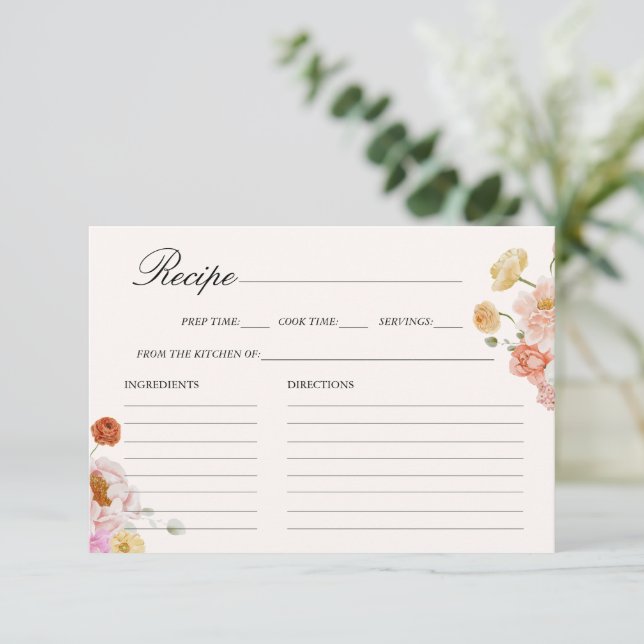 Carte de recette Fête des mariées Fleurs de Printe (Debout devant)