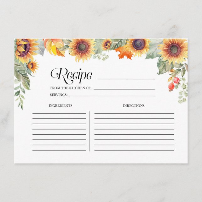 Carte de recette Fête des mariées florale de tourn (Devant)
