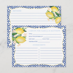 Carte de recette Fête des mariées Majolica Tiles L
