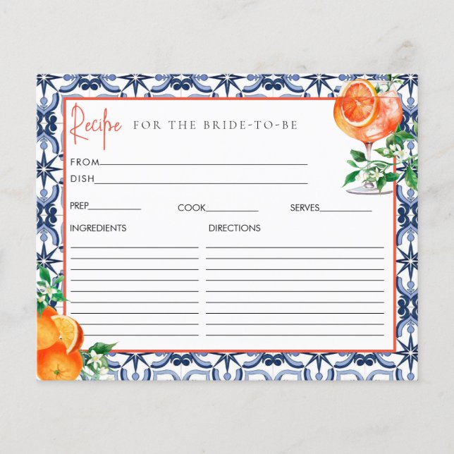 Carte de recette Fête des mariées Orange Aperol Sp (Devant)