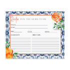 Carte de recette Fête des mariées Orange Aperol Sp